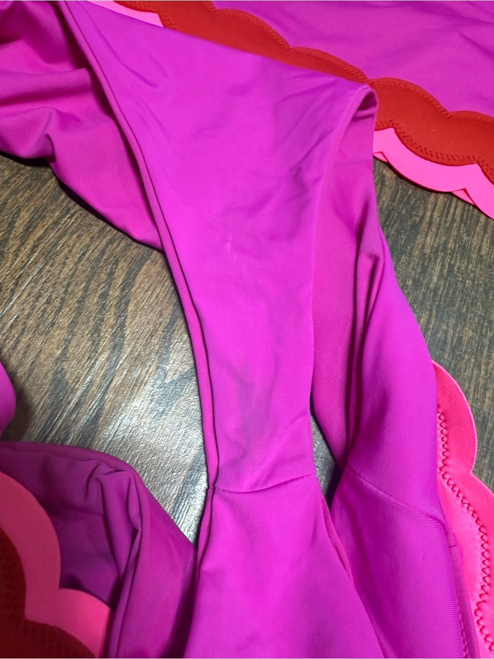 Beach Riot Marin Harriet Pink Wave Swimsuit Set SZ Top: XL B: Large - Picture 6 of 7
